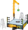 Mattel WWE Money in The Bank Cash-in Ring Playset with 2 Play Modes & 40+ Sounds & Phrases, Includes Launcher Crane, Ladders & Briefcase, 13-Inch x