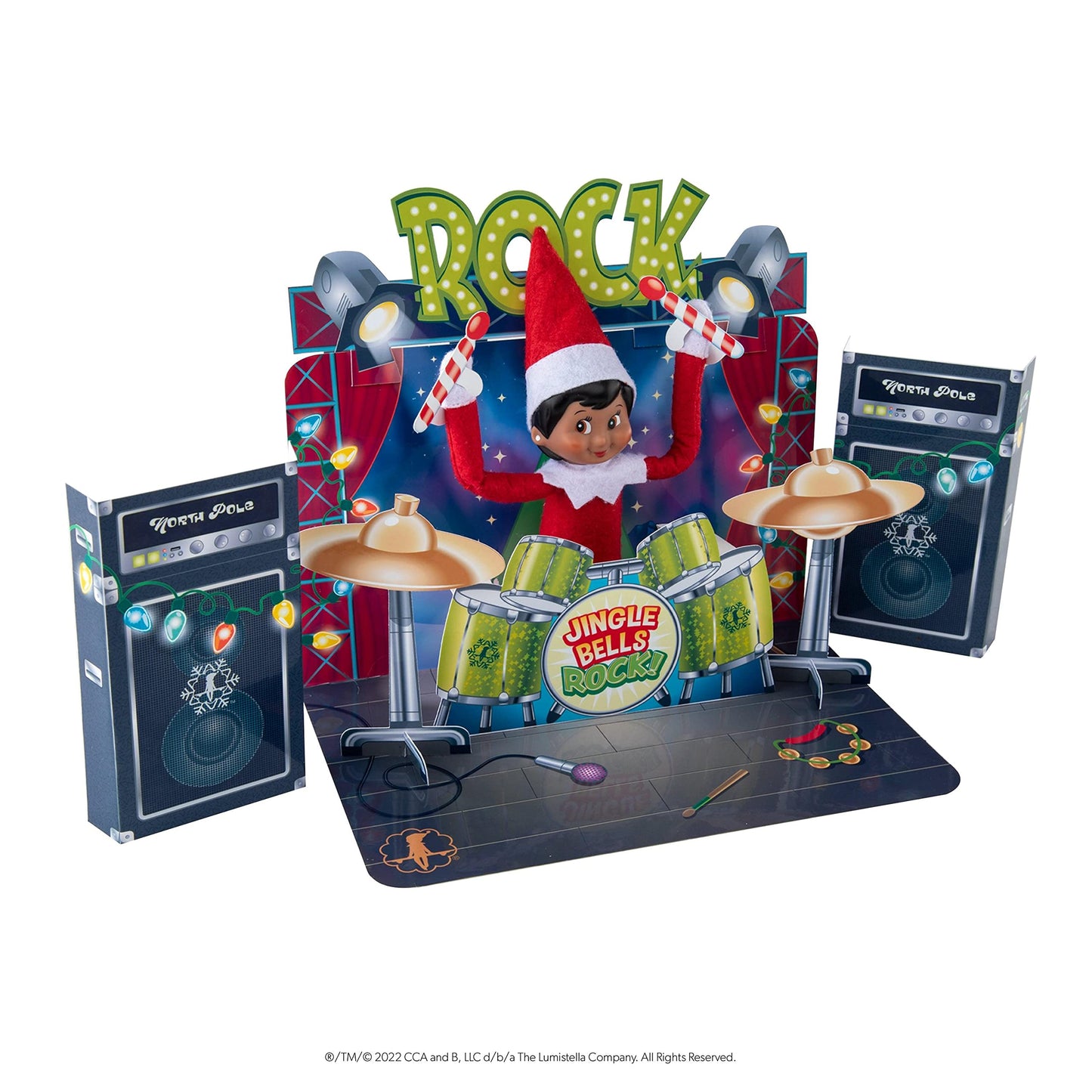 The Elf on the Shelf Insta-Moment Pop-Ups-Includes 3 Fun backdrops and pop Out Accessories for Easy Scenes! - Scout Elf Not Included