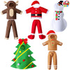 JOYIN 5 Pcs Christmas Doll Costume Set, Xmas Doll Accessories Outfits, Design for Snowman, Gingerbread Man, Christmas Tree, Reindeer and Santa