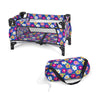 fash n kolor Doll Playpen & Crib - 22" Pink Polka Dot Baby Doll Crib Foldable Baby Doll Play Yard with Mesh Sides - Fits 18" Dolls, Pretend Nursery