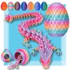 12" 3D Printed Dragon Easter Eggs with Dragon Inside, Prefilled Easter Dragon Egg with Dragon Toy for Basket Stuffers,Articulated Crystal Dragon