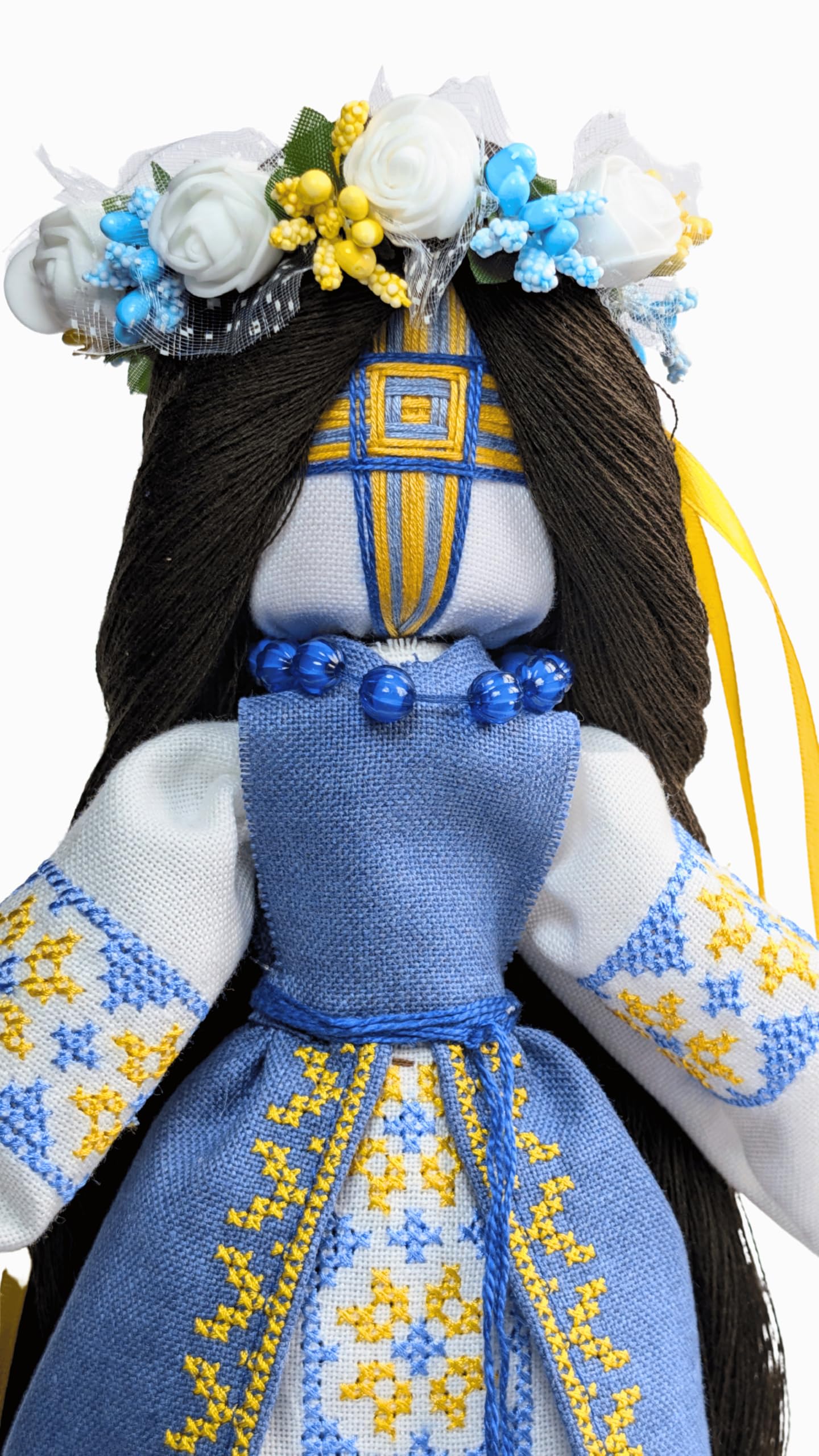 BraveUA 12'' Exclusive Collectible Ukrainian Motanka Doll on Wooden Base || Slavic Design Traditional Ukrainian Doll || Handmade Made in Ukraine