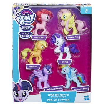 My Little Pony Friendship is Magic Toy Meet The Mane 6 Collection Set - 6 Pony Figures Including Twilight Sparkle, Kids Ages 3 and Up (Amazon