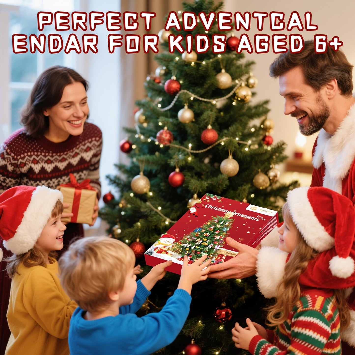 Christmas Ornaments Advent Calendar 2025 Building Block Sets, 24 Packs Xmas Tree Ornament to Build Holiday Decoration Toy Compatible with Christmas