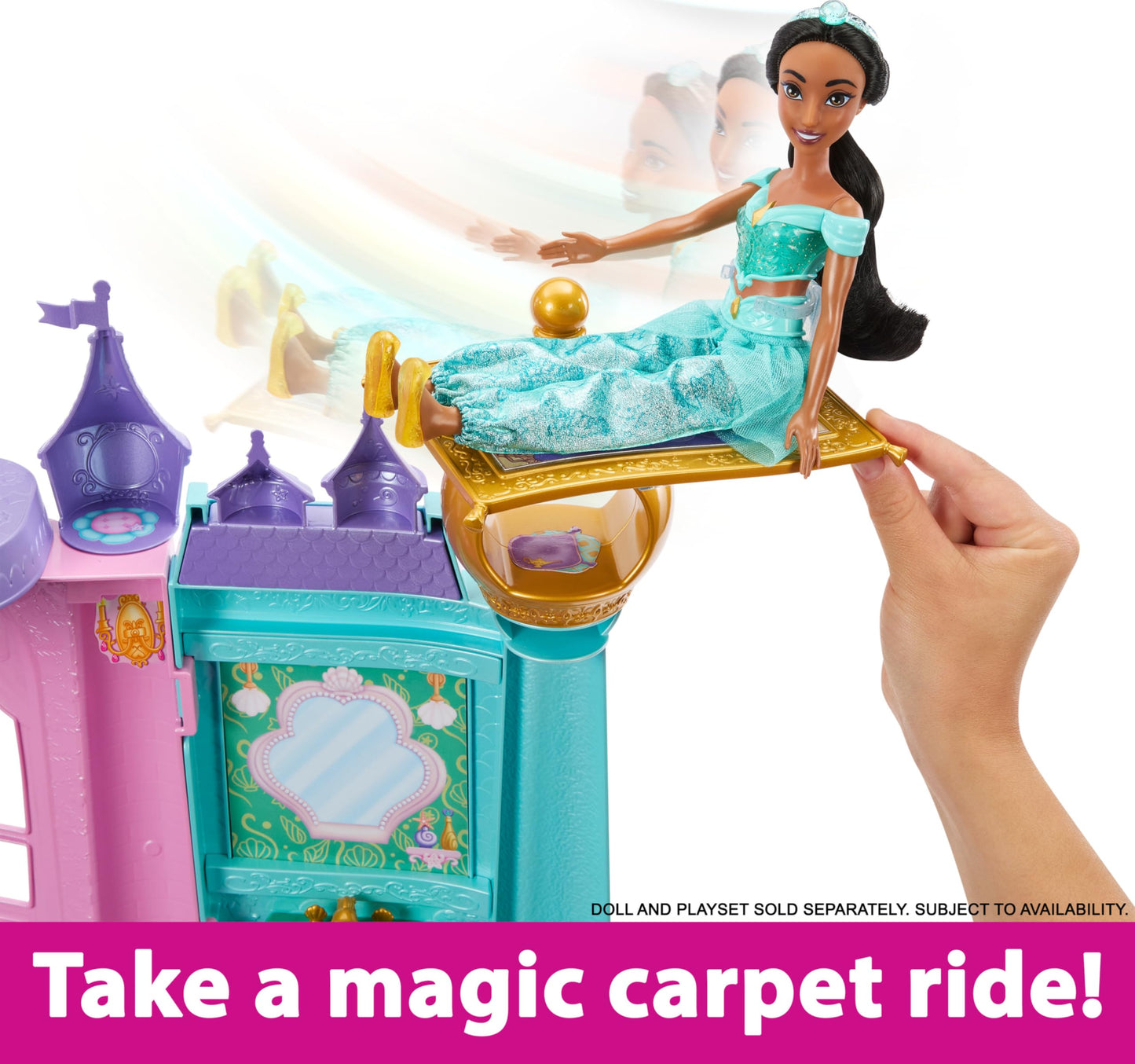Mattel Disney Princess Toys, Ultimate Castle 4 Ft Tall with Lights & Sounds, 3 Levels, 10 Play Areas and 25+ Furniture & Pieces, Inspired by Disney