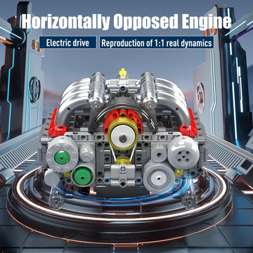 Mould King 10193 Boxer Engine Model Kit that Runs - Build Your Own Mini Car Engine Replica, Build Blocks Set for Adult/Model (609 Pcs)