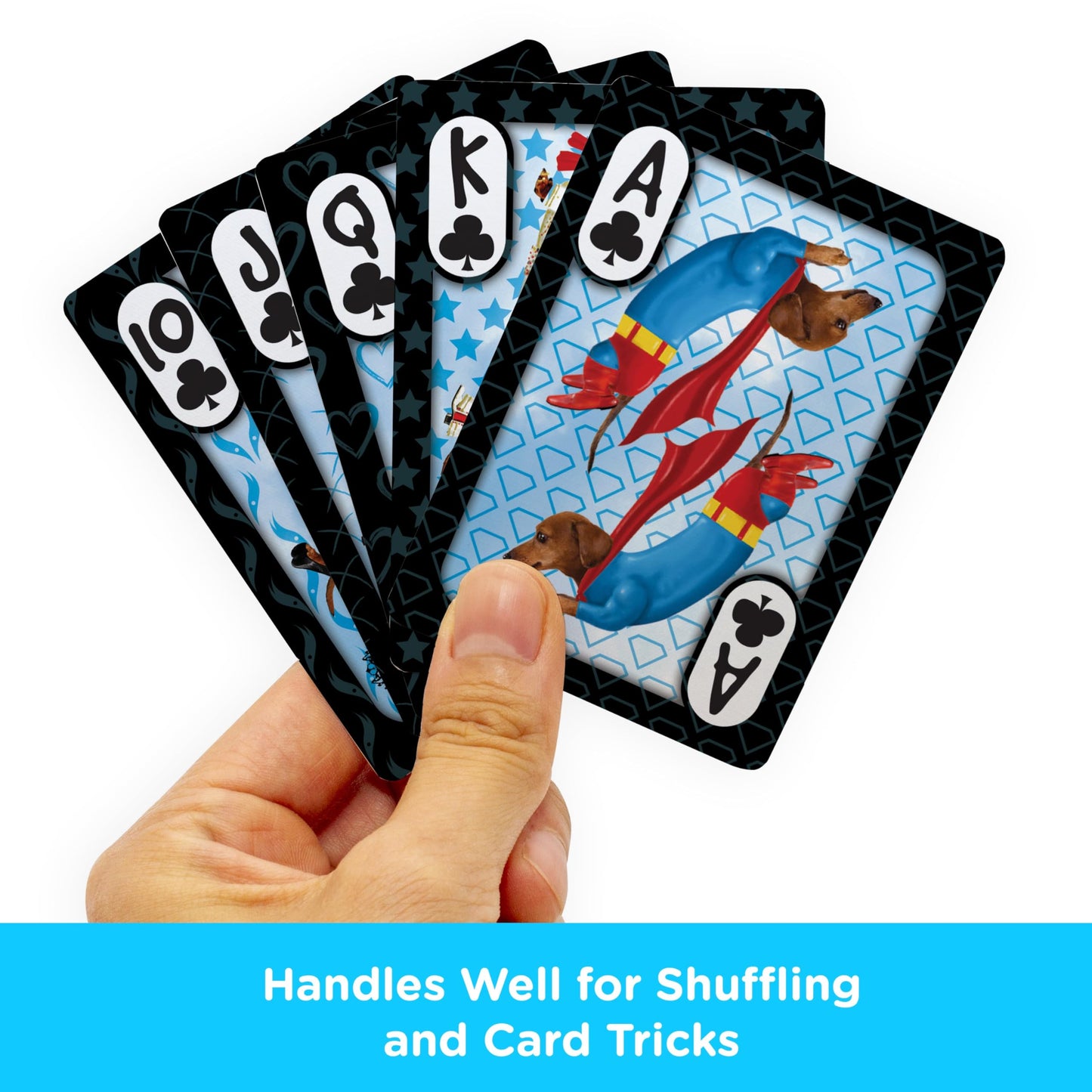 AQUARIUS Wonderful Wieners Playing Cards - Cute Weiner Dog Themed Deck of Cards for Your Favorite Card Games - Weiner Dog Merchandise & Collectibles