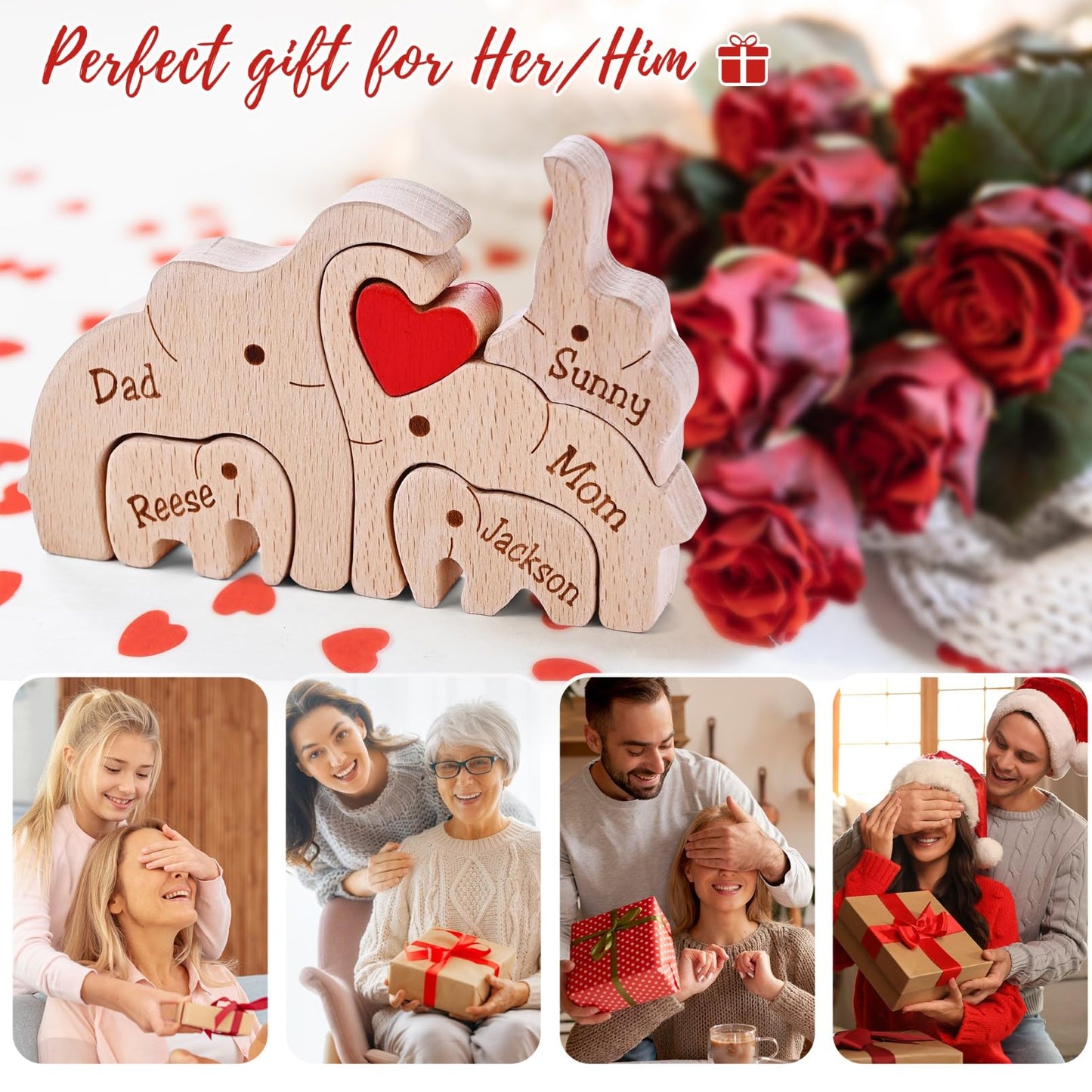 Personalized Family Puzzle (Elephant)