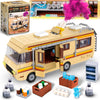 Lixboxy Camper for Break Bad Rv Building Set, Creative Camper Van Building Blocks Merchandise, DIY Technic Building Set Toy, Building Bricks Kit