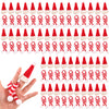 JITUIHOM100PCS Red Mini Hats and Scarves Sets Mini Knitted Finger Hats DIY Handmade Gifts Crafts Doll and Snowman Hat Decorations Wine Doll