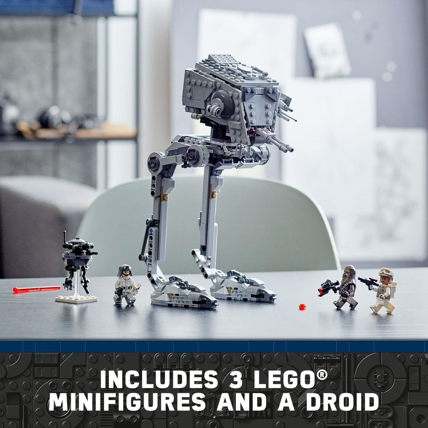 LEGO Star Wars Hoth at-ST Walker Building Toy for Kids with Chewbacca Minifigure and Droid Figure, The Empire Strikes Back Model, Star Wars Fan Gift