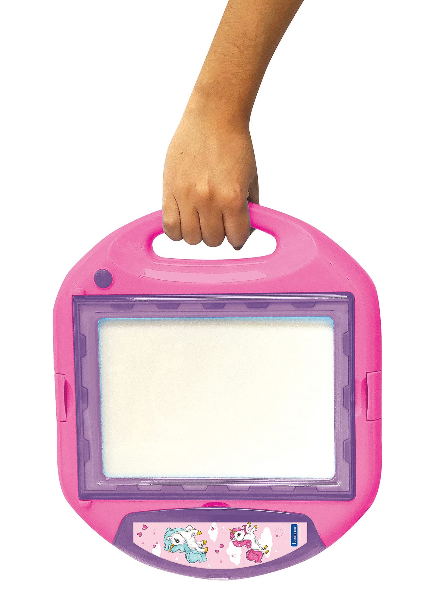 LEXiBOOK, Unicorn Drawing Projector, 4 tampons, 10 templates, Lighting Screen, 1 Pen Included, Artistic and Creative Toy for Girls and Boys