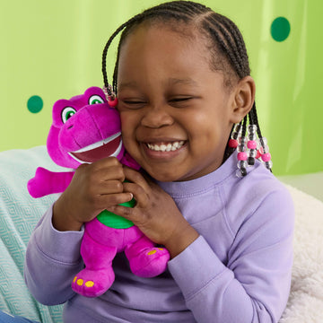 Barney World Toddler Toy 8-Inch Plush Dinosaur Character for Preschool Pretend Play Kids Ages 2+ Years
