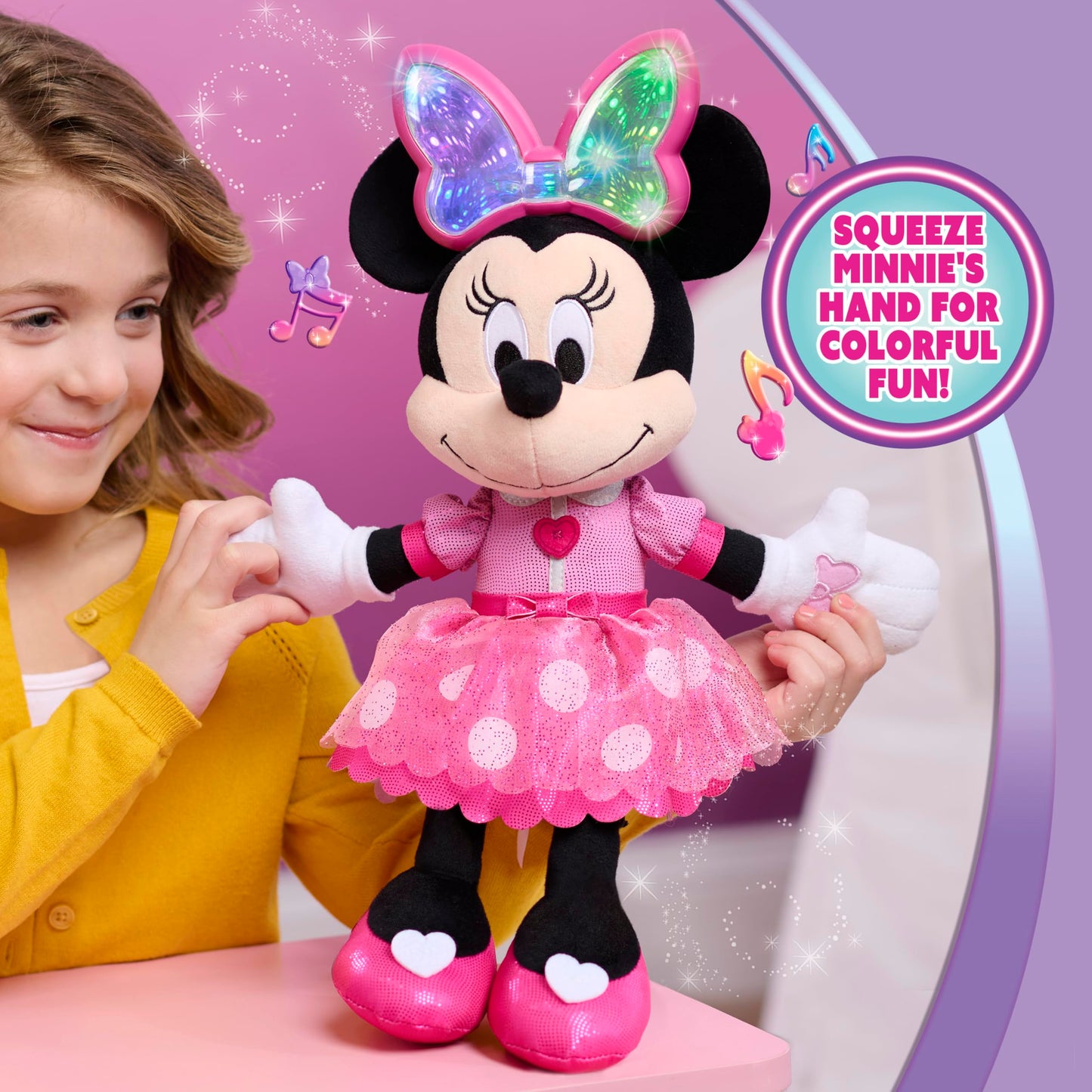 Disney Jr. Colorfinity Minnie Mouse Interactive Plush Toy