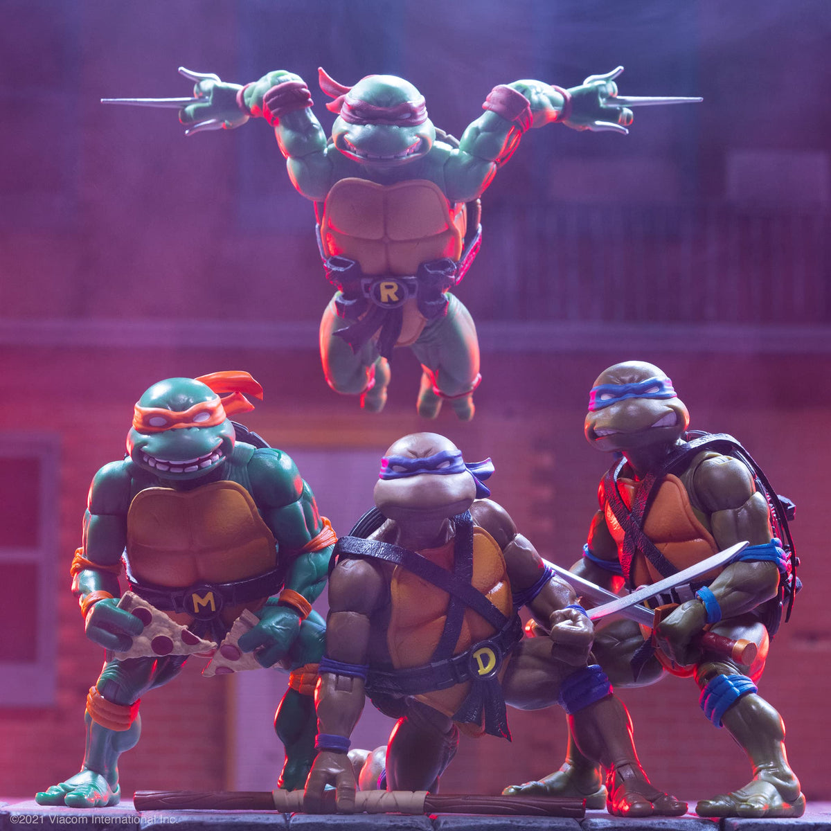 Super7 ULTIMATES! Teenage Mutant Ninja Turtles Donatello - 7" TMNT Action Figure with Accessories Classic Cartoon Collectibles and Retro Toys