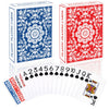 Metsyth Plastic Playing Cards Waterproof Cards Poker Card 2 Pack Playing Card Large Print for Adults Seniors, Deck of Card Set Poker Cards for Beach