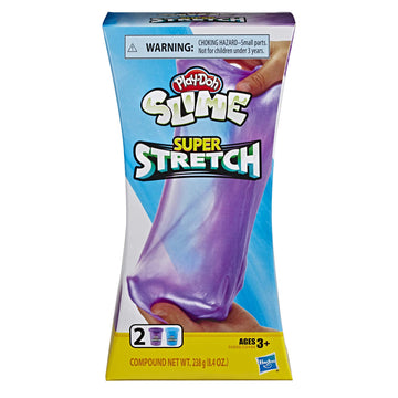 Play-Doh Slime Super Stretch 2-Pack for Kids 3 Years and Up - Purple and Blue