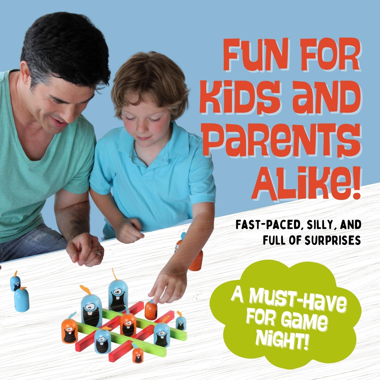 Gobblet Gobblers Fun Strategy Board Game - Award Winning Kids and Family Friendly Educational Board Game by Blue Orange Games- THE ORIGINAL GAME, All