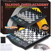 LEVEROAM Talking Chess Academy with Voice Teaching System, Electronic Chess Set with Strong Magnetic Pieces, Electronic Chess Board with Rating ELO