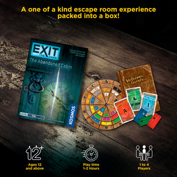 Exit: The Abandoned Cabin - Kennerspiel Des Jahres Winner, Card-Based Family Escape Room Game for 1-4 Players, Ages 12+, Blue