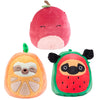 Squishmallows 8" Pug,Sloth & 10" Cherry 3-Squish Fruit Pack - Get ONE Jumbo & Two Small Official Jazwares Plush for Less - Collectible Soft Squishy