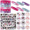 Signreen Kawaii Birthday Party Decorations, Kawaii Birthday Party Supplies Include 12 Bracelets, 12 Button Pins, 50 Stickers, Kawaii Party Favors