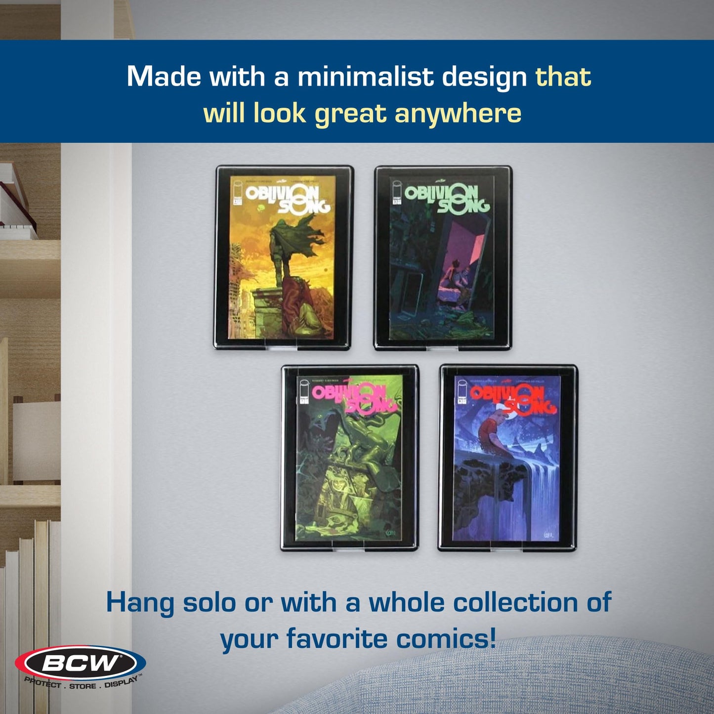 BCW Comic Book Showcase Frame - 1 Pack | Current/Modern Age Display Case | Wall-Mount Holder for Comics
