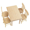 AUEAR, 5 Pack 1 12 Miniature Dining Table Chair Wooden Furniture Accessories Set