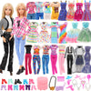 Barwa Lot 36 Items 3 Fashion Dresses 3 Casual Tops and Pants Outfits 6 Pcs Mini Dresses with 1 Bags 10 Shoes, 13 Accessories for 11.5 Inch Girl Doll
