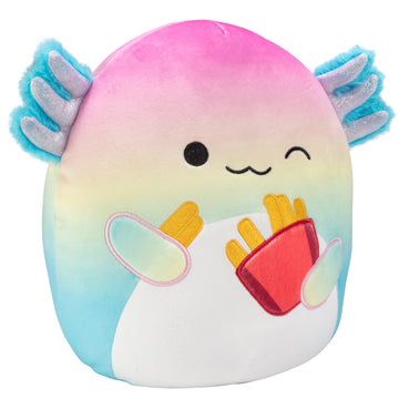 Squishmallows Original 10-Inch Aika The Rainbow Axolotl - Official Jazwares Plush - Collectible Soft & Squishy Axolotl Stuffed Animal Toy - Add
