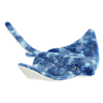 Aurora Adventurous Destination Nation Stingray Stuffed Animal - Global Exploration - Learning Fun - Blue 19 Inches