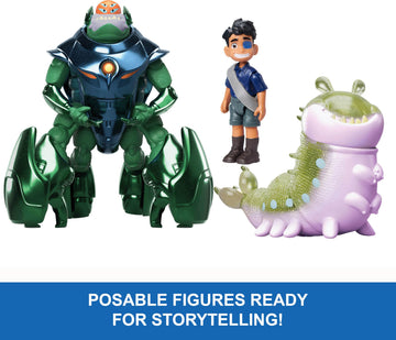Mattel Disney and Pixar Elio Action Figure Storyteller 3 Pack, Elio, Ambassador Grigon and Glordon Characters, Posable Movie Toys at 4-in Scale