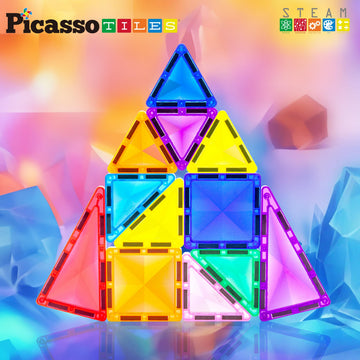 PicassoTiles Travel Size Series Magnet Building Blocks Toy Set mini Diamond Magnetic Construction Block Sensory Toys Preschool Toddler Boy Girls Age