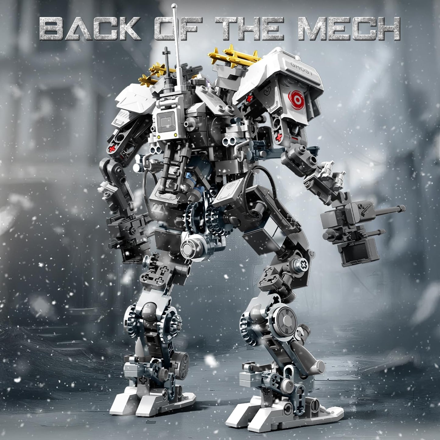 HIGH GODO Ghost Killer Mech Robot Transforming Building Blocks Set for Adults, City Warrior Justice Hero Soldier Mech Model Building Kit, Cool