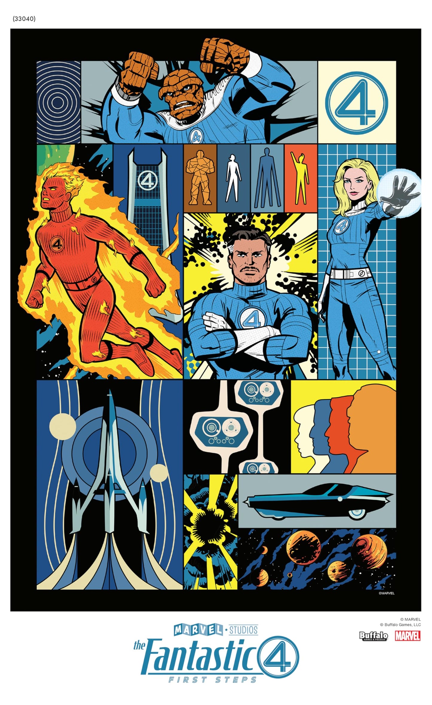 Buffalo Games - Marvel Studios’ Fantastic Four: First Steps 500 Piece Jigsaw Puzzle Colorful Puzzle for Adults - Precision-Cut Pieces, Beautiful