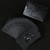 Waterproof Playing Cards, Plastic Playing Cards, 2 Deck of Cards, Standard Size Black Cool Playing Card for Adults, Premium Poker Card Set for Magic