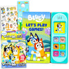 Bluey Sound Book for Toddlers - Activity Bundle with Interactive Learning Sound Book with Buttons Plus Coloring Pages, Stickers, Door Hanger | Bluey