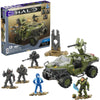 MEGA Halo the Series Vehicle Building Toys Set, FLEETCOM Warthog ATV with 469 Pieces, 5 Micro Action Figures, Poseable Articulation, Kids and Fans