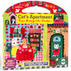 eeBoo Cat's Apartment Sticker Book - 200+ Whimsical Cat Stickers, 3 Sizes, 12 Page Book with Handle, Screen-Free Creative Play, Kids Ages 3+
