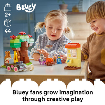 LEGO DUPLO Bluey Pizza Girls with Muffin and Bluey - Learning and Building Toy for Toddlers, Ages 2+ - Bluey Playset with 2 Toy Figures for Boys