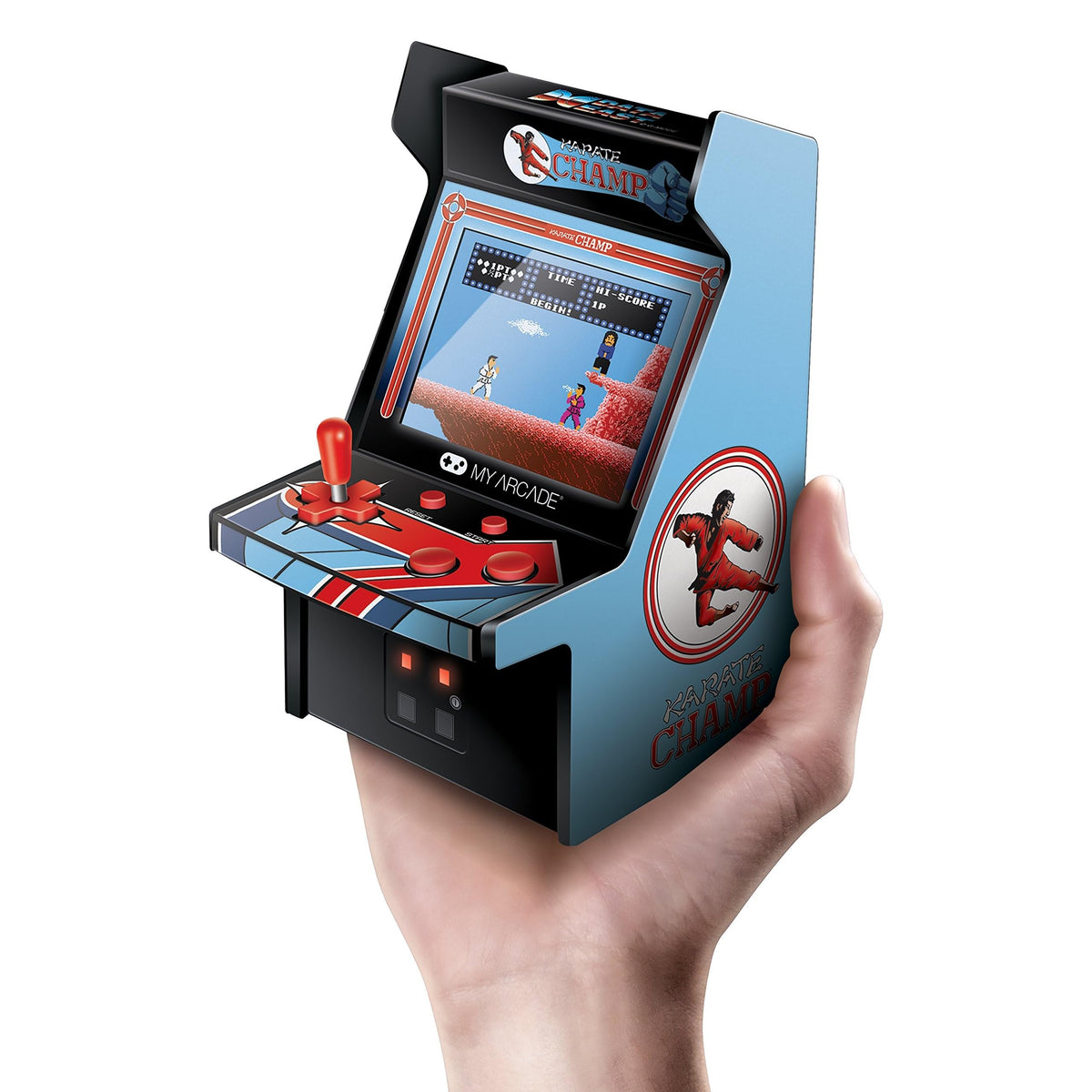 My Arcade Karate Champ Micro Player Arcade Machine: Fully Playable, 6.75 Inch Collectible, Color Display, Speaker, Volume Buttons, Headphone Jack