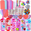 YIYEE 36 Sets Valentines Day Crafts for Kids, DIY Foam Bookmarks Valentine Cards Craft Kit for Kids Craft Hanging Ornament, Valentines Activities
