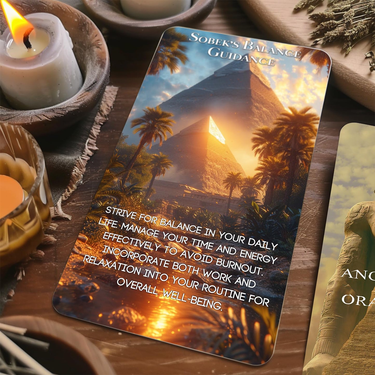 ZZBUY Ancient Egyptian Oracle Cards, Egyptian Symbols Oracle Deck for Beginners, Oracle Card with Meanings on Them