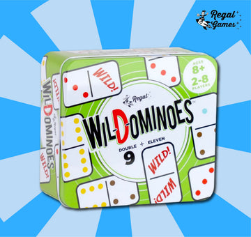 Regal Games - Wild Spinner Dominoes - Compatible with Spinner and Double 9 Dominoes - Fun Family-Friendly Game - Includes Score Pad and Rules Sheet