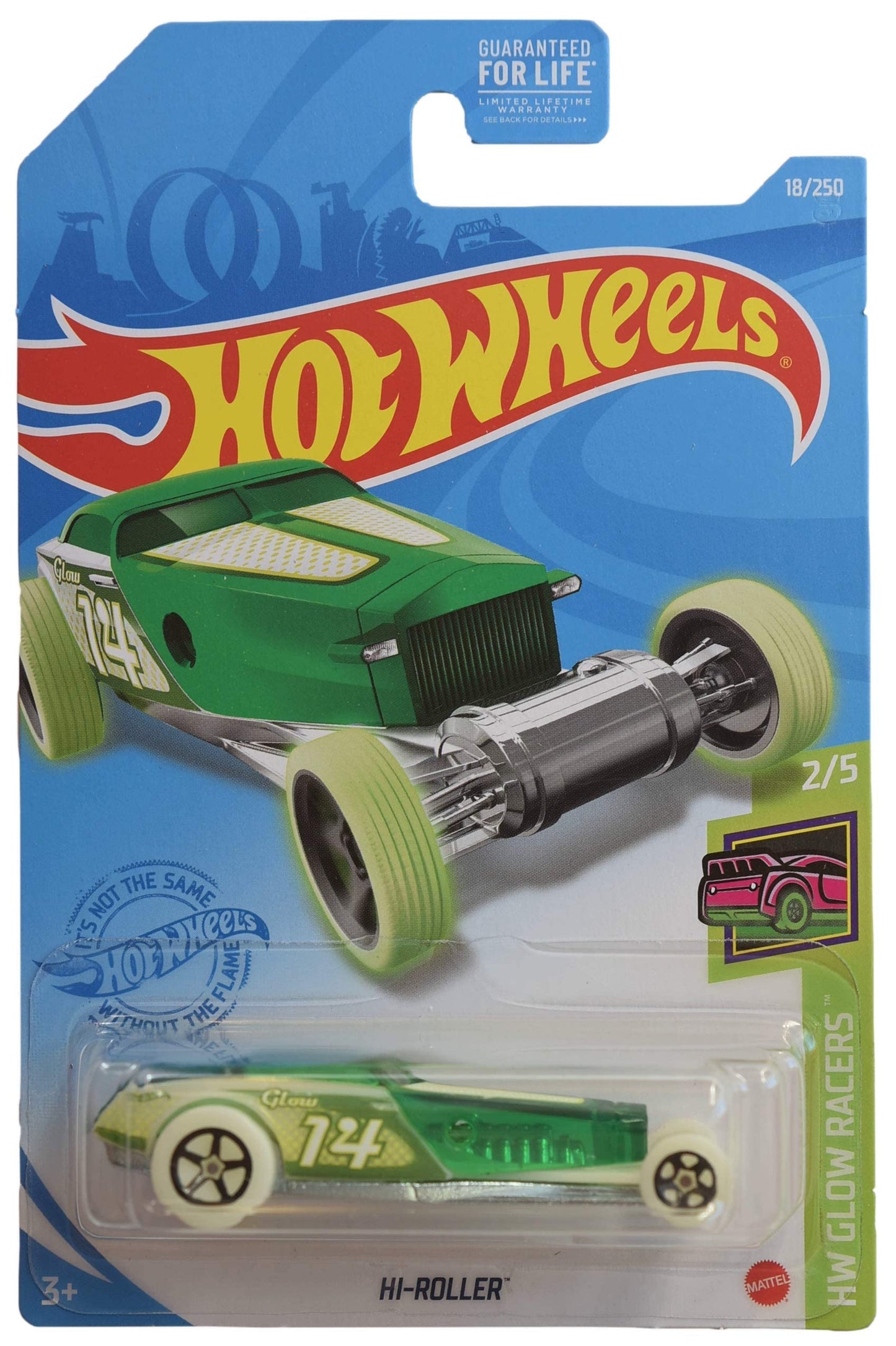 Hot Wheels Hi Roller - Glow Racers 2/5 18/250