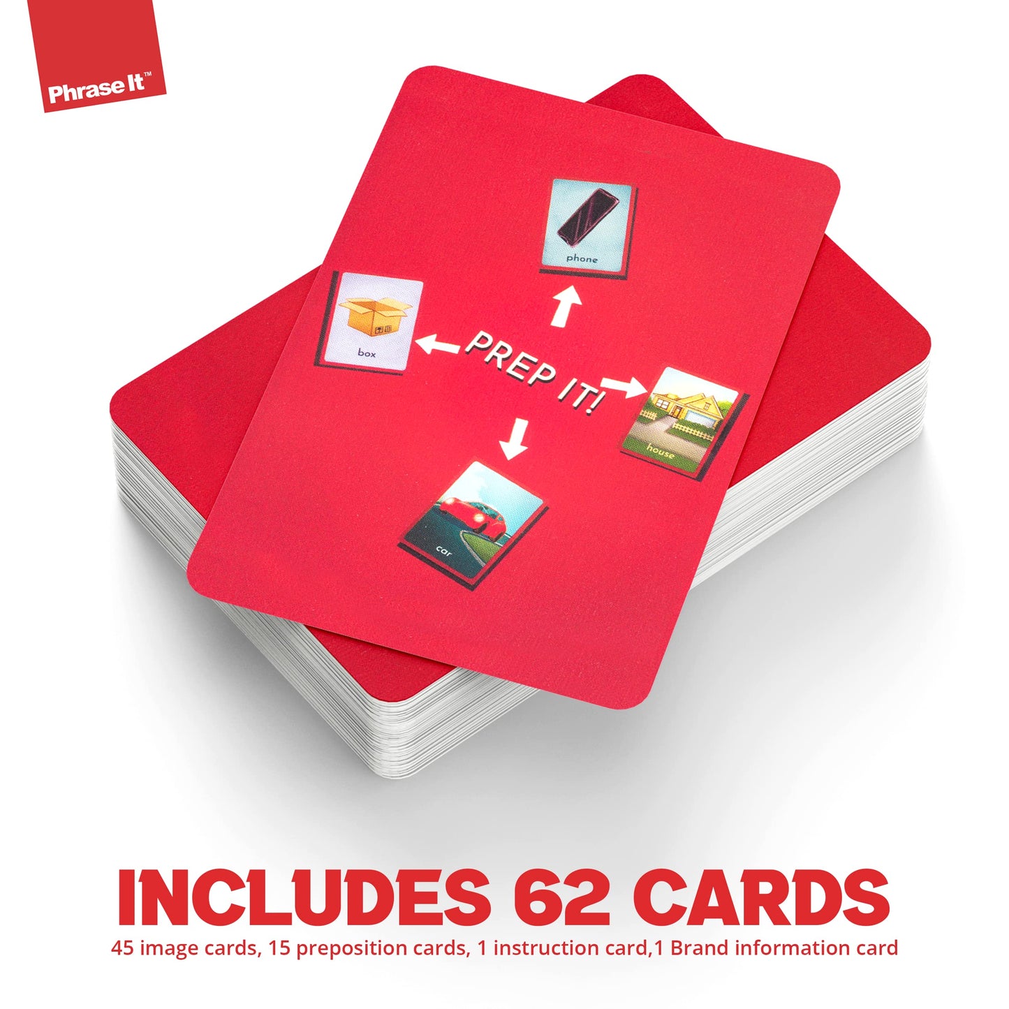 Prep It English Flash Cards Game for Learning Prepositions - Sight Words for Sentence Building and Reading Activities - Used for ESL Teaching