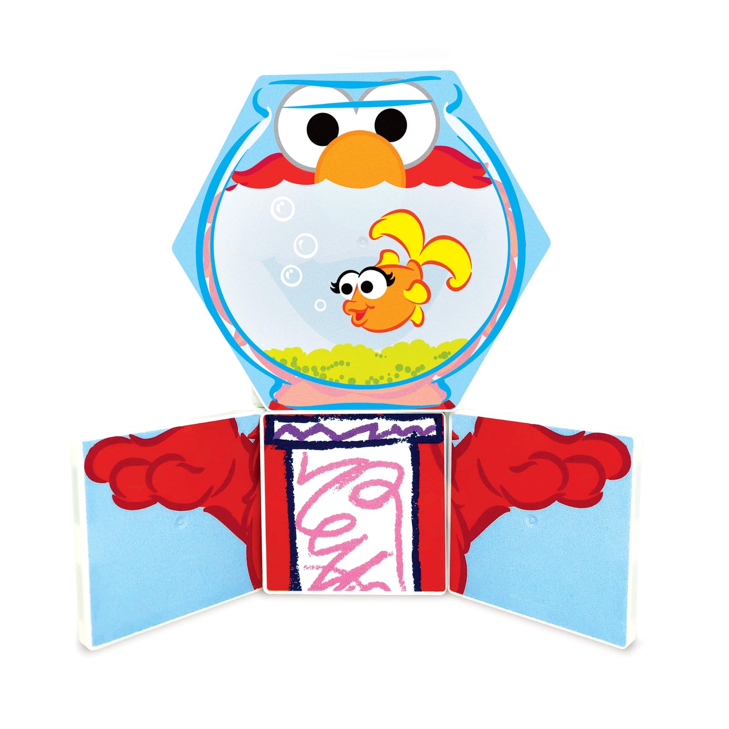 CreateOn “Sesame Street” Toys, Magnetic Kids’ Building Tiles from “Sesame Street” Books, Colors with Elmo Magnet Tiles, Educational Toys for Ages 3+