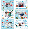 Hayux DIY Craft Kits for Kids - 24 Packs DIY Winter Wonderland Photo Frames Set with Stickers Paper Picture Frames Funny Winter Gifts Craft