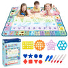 Wildkin Doodle Mat - Extra Large 60 x 42 Inch Water Drawing Mat for Kids, Educational Learning Toy with Letters & Numbers, Mess-Free Coloring
