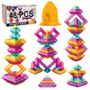 WSKC Building Blocks 48 PCS Stacking Toys for Kids 3 4 5 6 Years Old, Preschool Learning Activities for Toddlers 3-4 Years, STEM Educational Learning